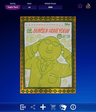 Topps Disney Collect MUPPETS 70th ANNIVERSARY Gold Chrome - BUNSEN #27/70