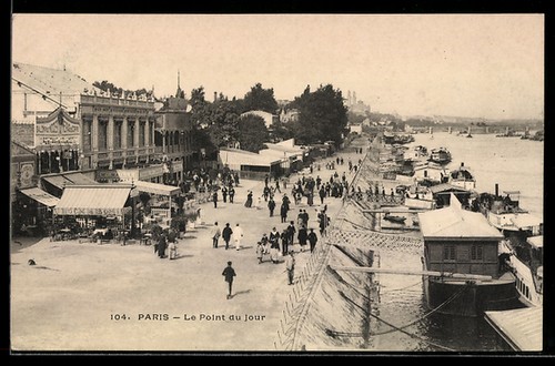 Cpa paris point du - paris,, jour