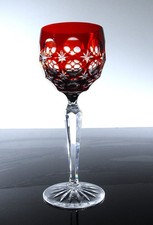 1 ROEMER CRYSTAL WINE GLASS BORDER COLOR BOHEMIAN SIZE VILLEROY & BOCH SIGN