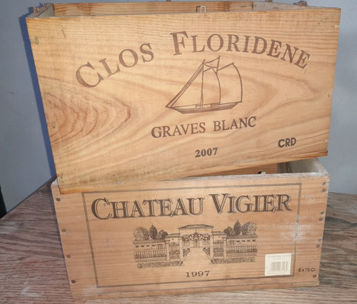 Caisses vin vides château - vin,