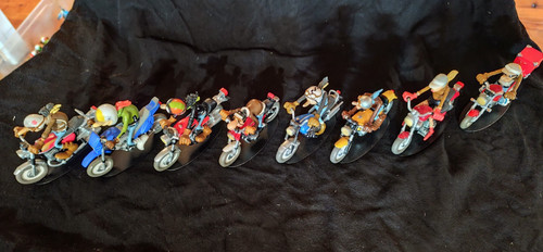 Lot moto figurine resine - 8x,