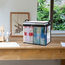  2 Pcs Boîte De Rangement Transparente Pour Manuels Scolaires Sac Livre PVC