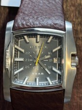 Diesel men's watch, leather band, 5 bar, model DZ-1317, free shipping