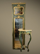 CONSOLE ET TRUMEAU ANCIEN EN