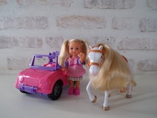 Poupée simba avec jeep  poney