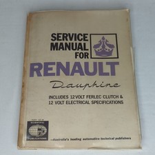 Renault Dauphine Shop Manual 1968 Reprint