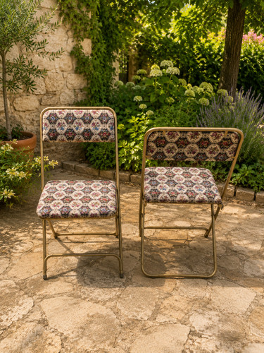 Paire chaises pliantes - de,