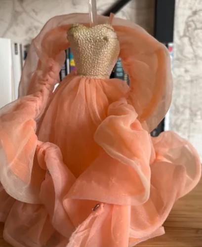 Robe barbie peach cream - robe,