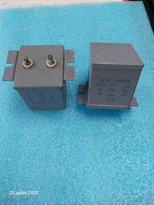 2 Condensateurs à bain d'huile  Papier Huilé 10µF 10MF 600v / 400v Sic Safco