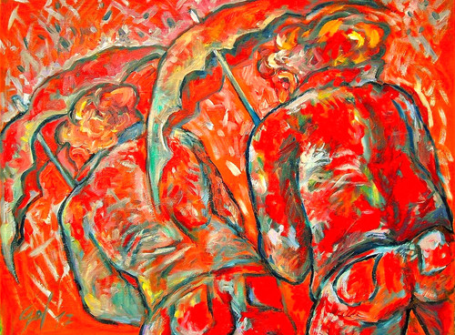 Pressé peinture toile - ...",