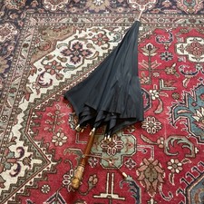 Umbrella umbrella REVEL wooden handle engraved with cherries early 20th century nice condition