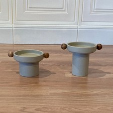 DUO DE BOUGEOIRS CÉRAMIQUE ET