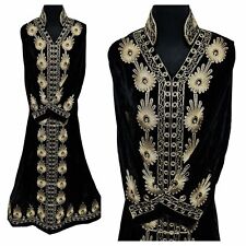 Marocain Femme Épais Velours Robe Maxi Longue de Luxe Caftan Abaya Peignoir