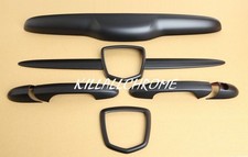 ABARTH 500 KIT HANDLES WHISKERS BOOT HANDLE REAR BADGE FULL MATT BLACK NO LOGO