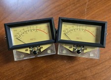 Pair Of MCI Triplett VU Meters 49-8172 And Frame Holders For Sony JH Mixers 