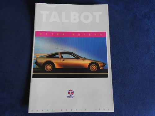 Catalogue talbot matra murena - catalogue,