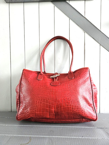 Sac cuir rouge façons - rouge,