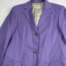 SFI Femme Loro Piana Worsted Camelhair Purple Long Sleeve Blazer Suit Jacket 4