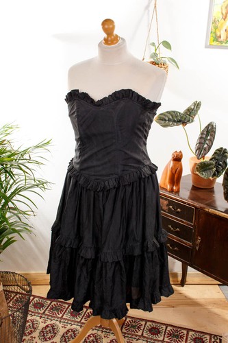 Robe cocktail vintage noire - vintage,