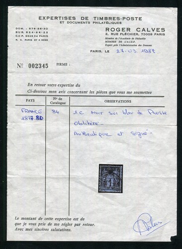 Superbe rare 84 bleu de - &,