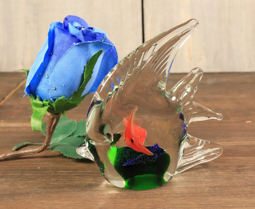 Figurine poisson verre - poisson, en