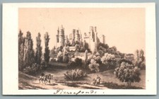 CDV CHATEAU PIERREFONDS PAR MORIER 1860 D'APRÈS DESSIN PHOTO ANCIENNE COMPIÈGNE