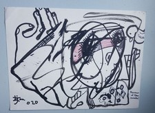 encre de chine Art brut " la