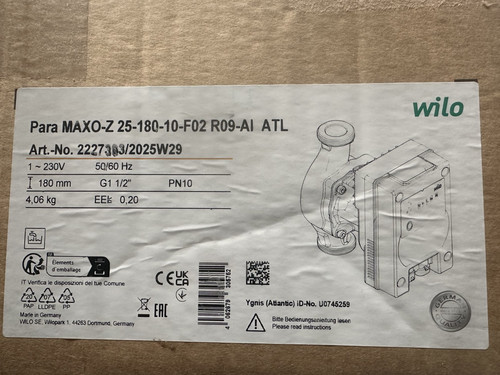 Circulateur wilo para maxo - circulateur, maxo-z