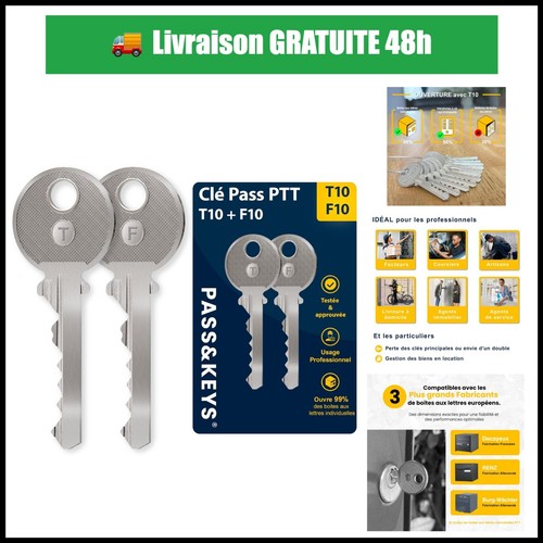 Clés pass ptt t10 - t10, pour