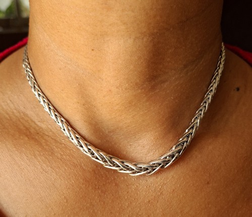 Collier chaîne argent - en,