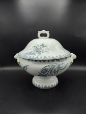 Antique earthenware tureen, Terre de fer, Sté Amandinoise