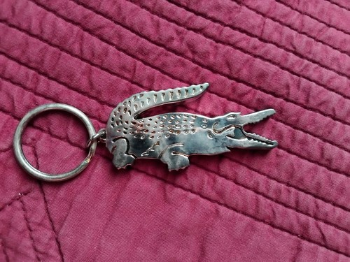 Porte cle crocodile metal - cle,