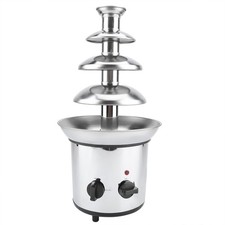 4 Niveaux électrique Fondant Le Chocolat Machine à Fondue Fontaine Prise UE FR