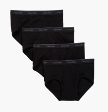 Calvin Klein 4 Pack Classic Fit 100% Cotton Underwear Briefs Black