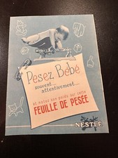 Rare Ancien Dépliant Original publicitaire  Bébé Nestlé