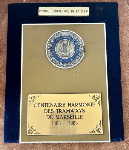 Rare plaque commémorative rtm - plaque,