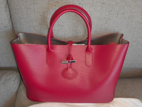 Sac longchamp cuir rouge neuf - sac,