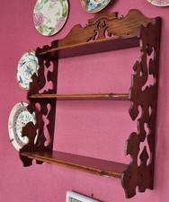 Ancienne Étagère Murale ou A Poser en Bois Sculptée Début 20ème