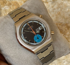 1970's Vintage Seiko Blue Eye Automatic Chronograph Watch 6139-8020 42mm Men's