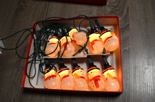 Ancienne guirlande électrique Lumineuse  Sapin Noël 10 Lampes Père Noël