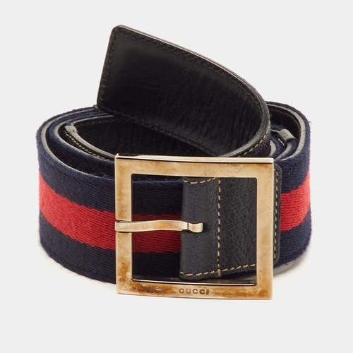 Ceinture gucci bleu marine - gucci,