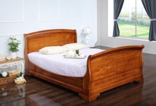 Lit en Merisier Massif de style Louis Philippe aves sommier 140/190 tapissier