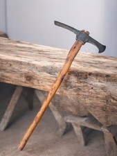 Ancienne grande hache piolet vintage de mineur fin XIXe outil rétro collection