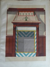 LITHO DECORATION ARCHITECTURE ORNAMENT FIREPLACE PAINTING NAPOLEON III 1860