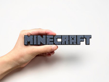 Plaque Logo Minecraft - 3D