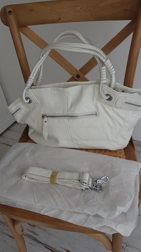 Sac main cuir - à, blanc