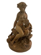 Claude Michel Clodion Vintage Terra Cotta Venus And Putto Reproduction