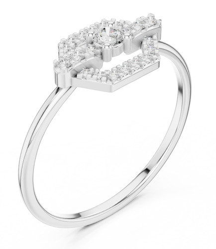 Bague ronde certifiée - , d/vvs1