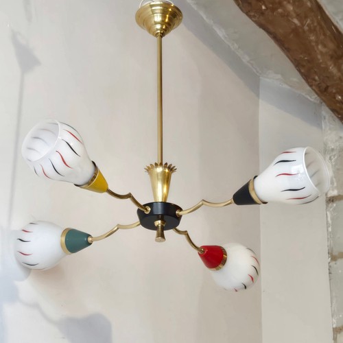 Lustre suspension vintage 1950 - suspension,