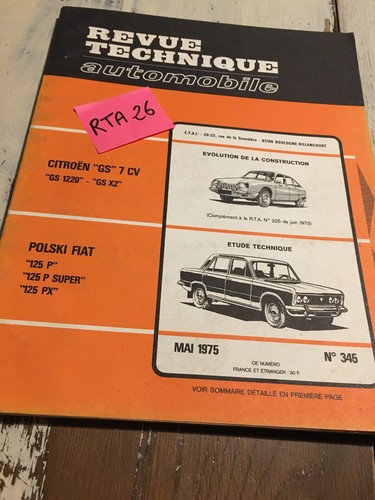 Revue technique automobile - technique,